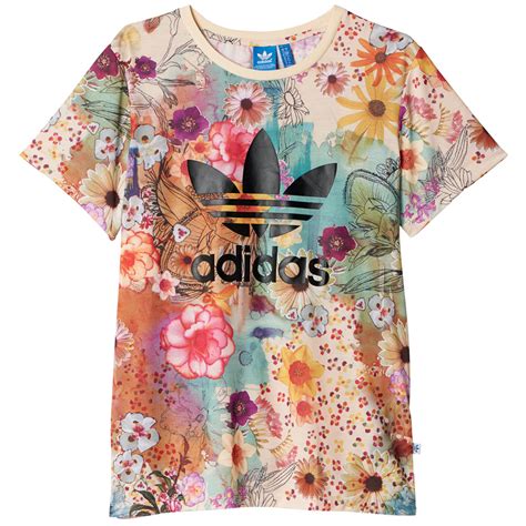 adidas t shirt damen mit blumen|Frauen .